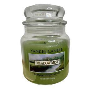 Yankee Candle 14.5 Oz Large Jar Meadow Mist Retired Scent RARE Green Original
